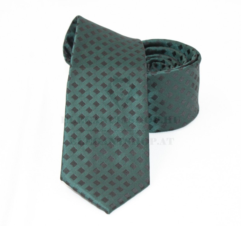 NM slim szövött nyakkendő - Zöld aprókockás