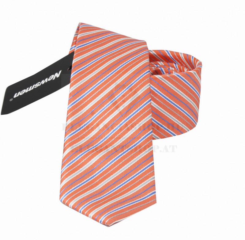 NM slim szövött nyakkendő - Barack csíkos