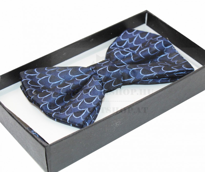 NM Díszdobozos csokornyakkendő - Sötétkék mintás