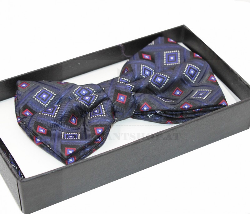 NM Díszdobozos csokornyakkendő - Sötétkék mintás