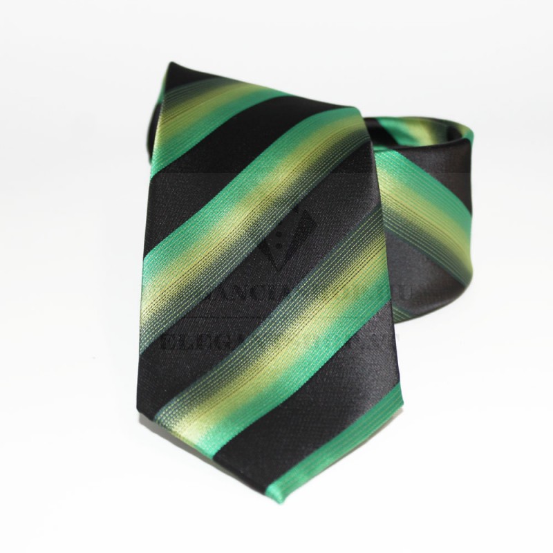 Newsmen gyerek nyakkendő - Zöld-fekete csíkos