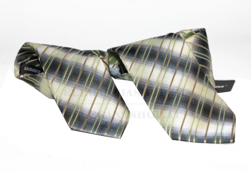 NM apa-fia nyakkendő szett - Világoszöld csíkos