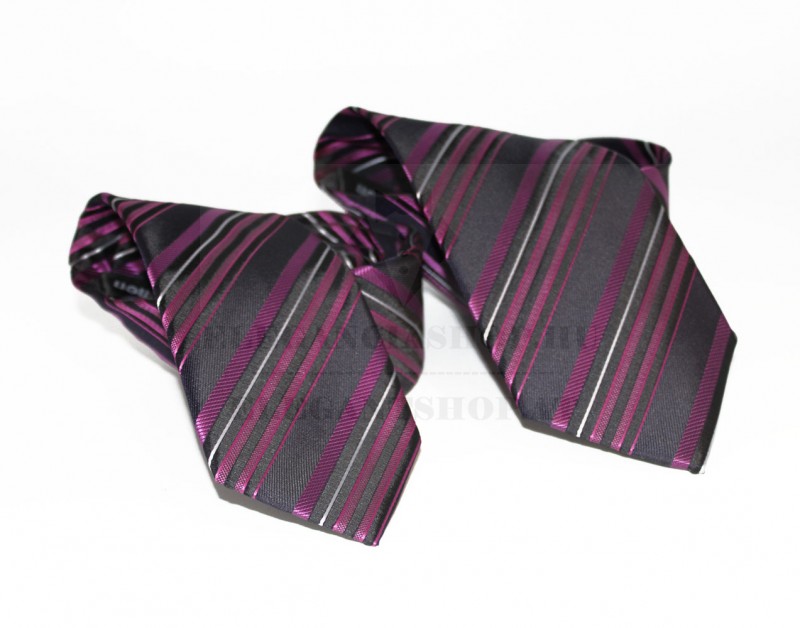 NM apa-fia nyakkendő szett - Lila csíkos