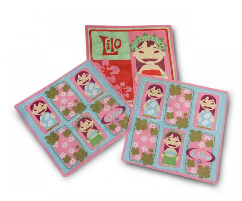 Gyerek pamut zsebkendő szett Lilo&Stich - 3 db