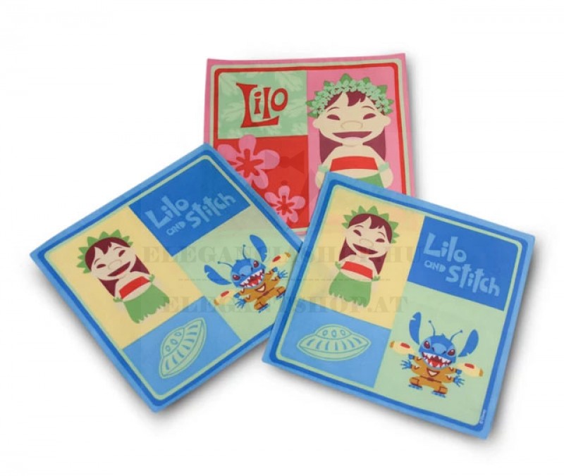 Gyerek pamut zsebkendő szett Lilo&Stich - 3 db
