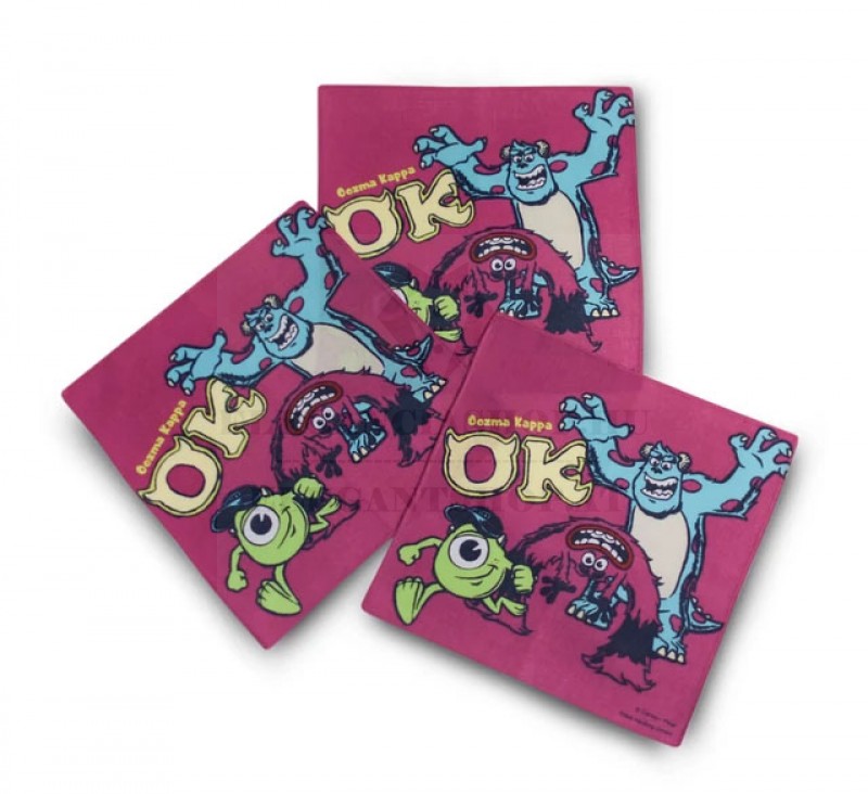 Gyerek pamut zsebkendő szett Szörny Rt. - 3 db