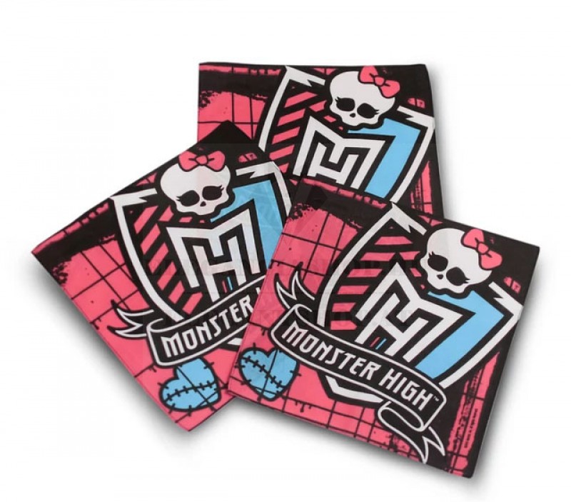 Gyerek pamut zsebkendő szett Monster High - 3 db