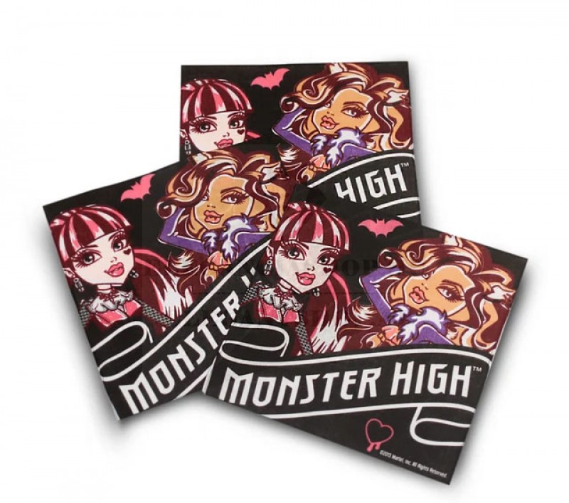 Gyerek pamut zsebkendő szett Monster High - 3 db