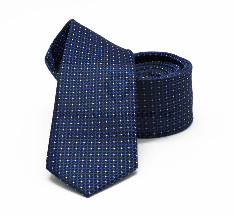 Goldenland slim nyakkendő - Sötétkék aprómintás