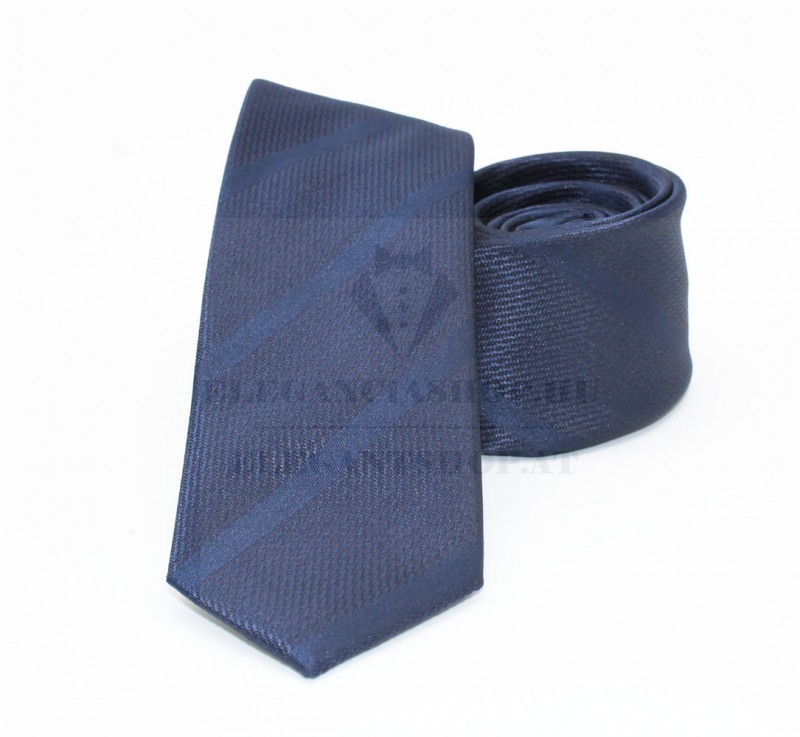 Goldenland slim nyakkendő - Kék csíkos