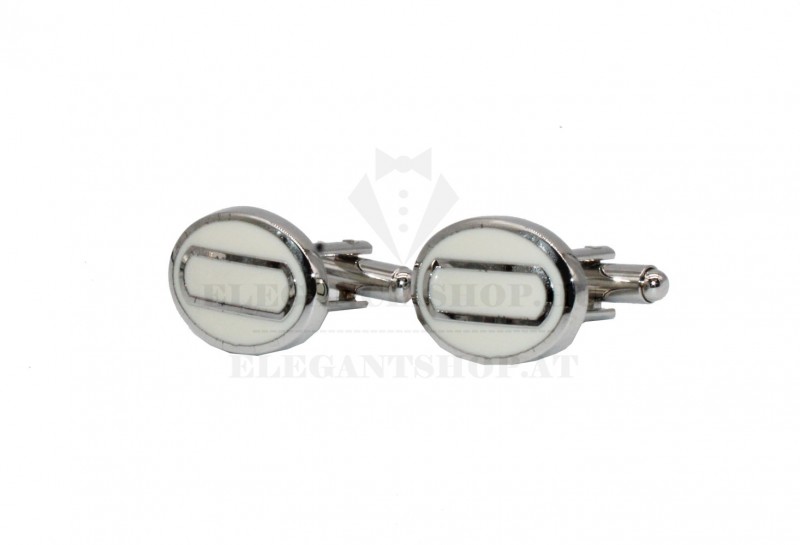 NM mandzsetta gomb - Ezüst-ecru