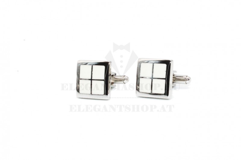 NM mandzsetta gomb - Ezüst-ecru