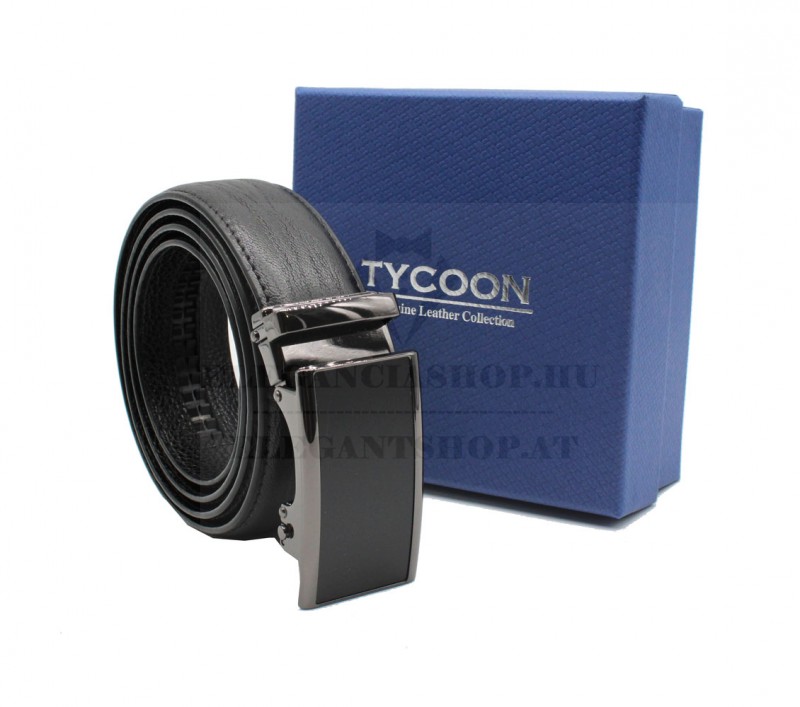 Tycoon extra hosszú férfi bőr öv - Fekete