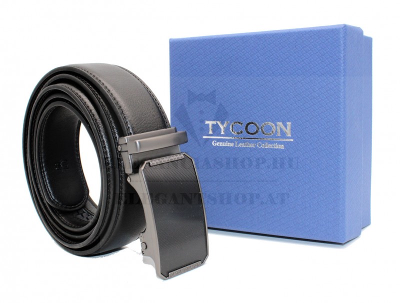 Tycoon extra hosszú férfi bőr öv - Fekete