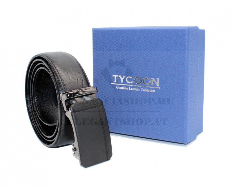 Tycoon extra hosszú férfi bőr öv - Fekete