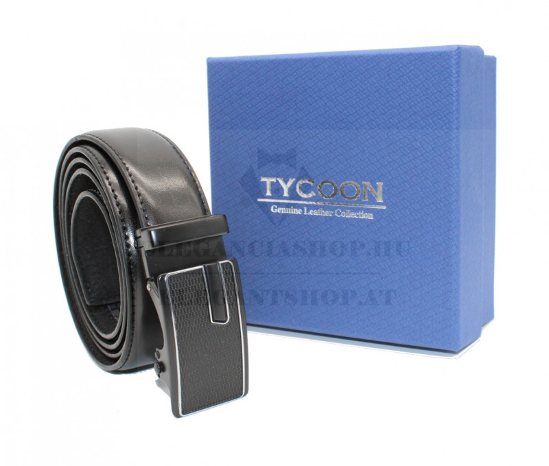 Tycoon extra hosszú férfi bőr öv - Fekete