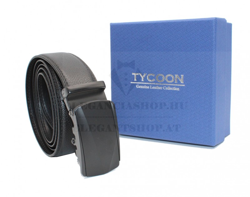 Tycoon extra hosszú férfi bőr öv - Fekete
