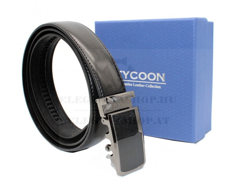 Tycoon extra hosszú férfi bőr öv - Fekete