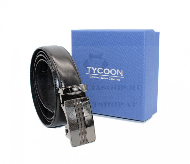 Tycoon extra hosszú férfi bőr öv - Fekete