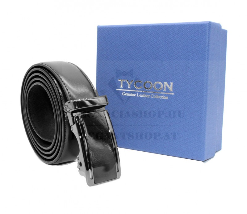 Tycoon extra hosszú férfi bőr öv - Fekete