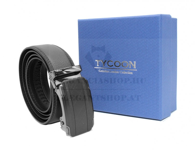 Tycoon extra hosszú férfi bőr öv - Fekete