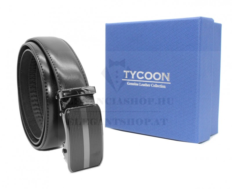 Tycoon extra hosszú férfi bőr öv - Fekete