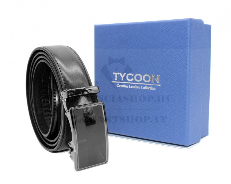Tycoon extra hosszú férfi bőr öv - Fekete