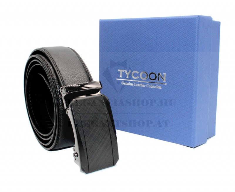 Tycoon extra hosszú férfi bőr öv - Fekete