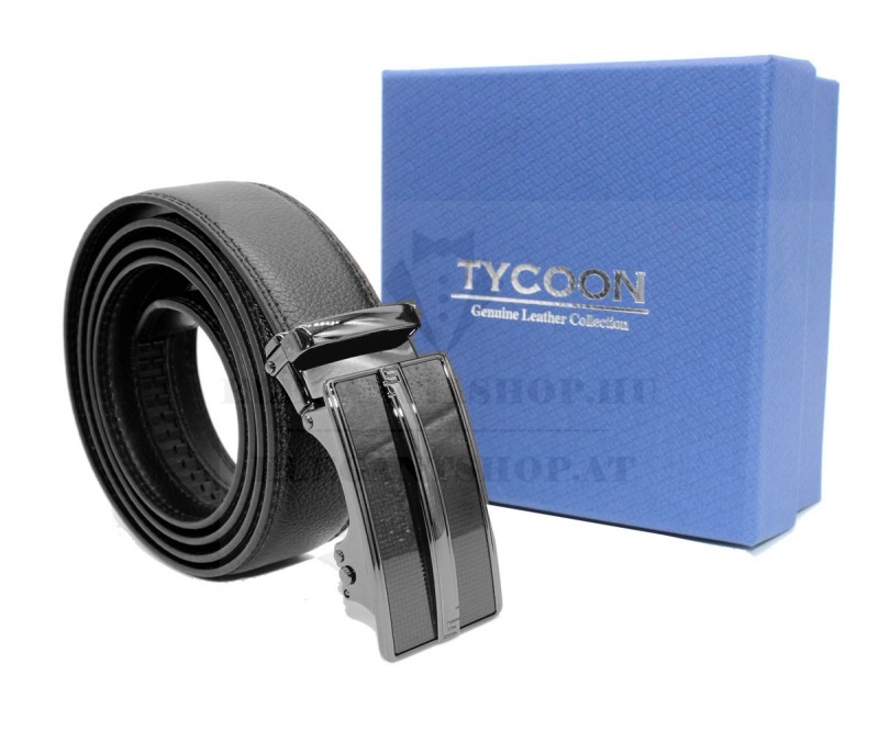 Tycoon extra hosszú férfi bőr öv - Fekete