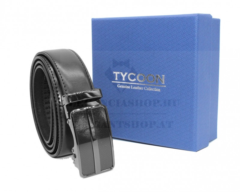 Tycoon extra hosszú férfi bőr öv - Fekete