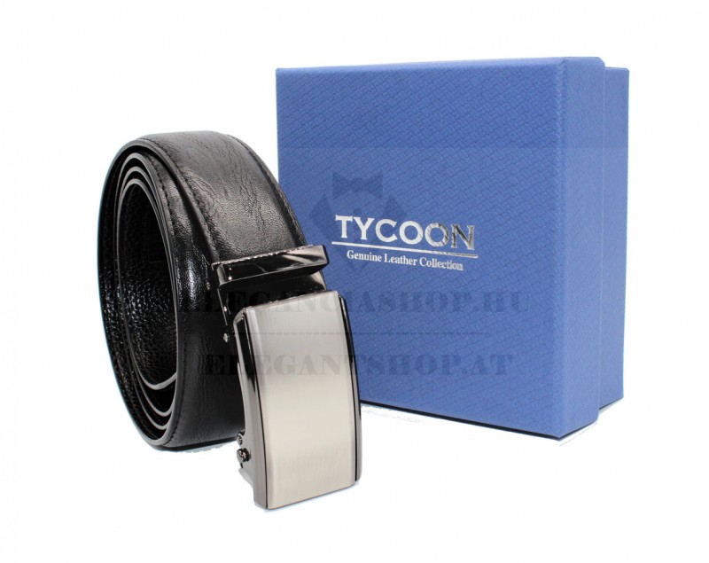Tycoon extra hosszú férfi bőr öv - Fekete