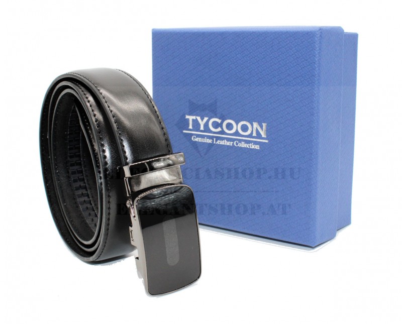 Tycoon férfi bőr öv - Fekete
