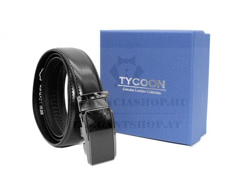 Tycoon férfi bőr öv - Fekete