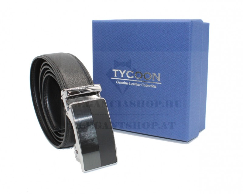 Tycoon férfi bőr öv - Fekete