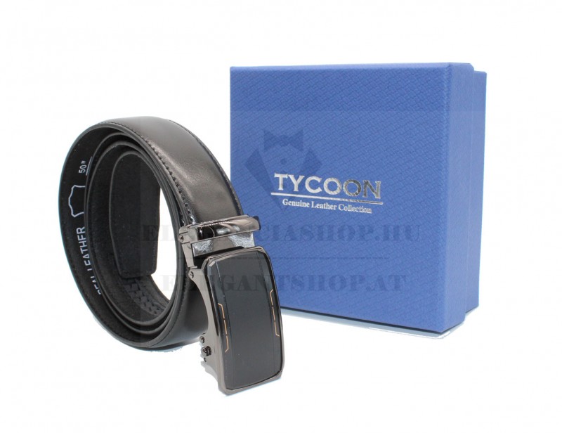 Tycoon férfi bőr öv - Fekete