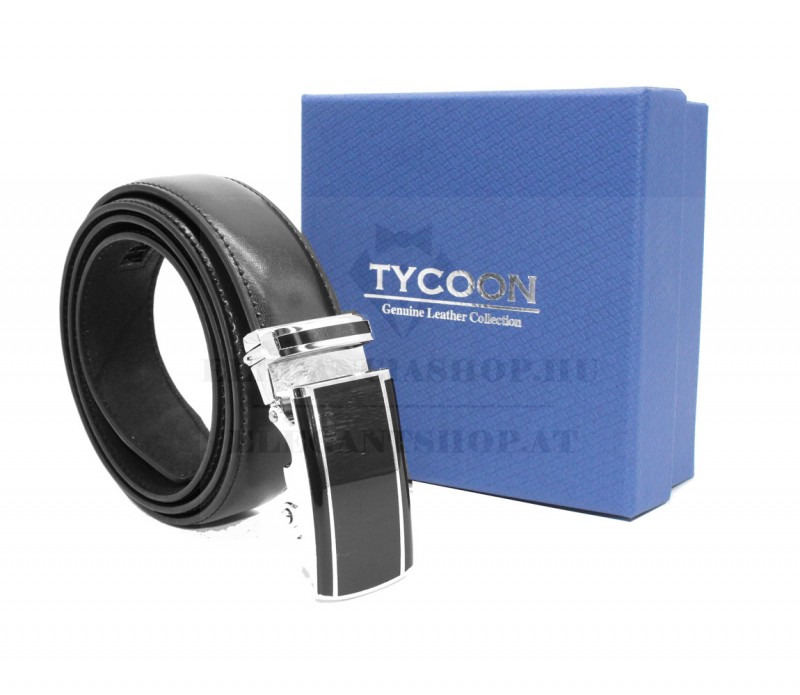 Tycoon férfi bőr öv - Fekete