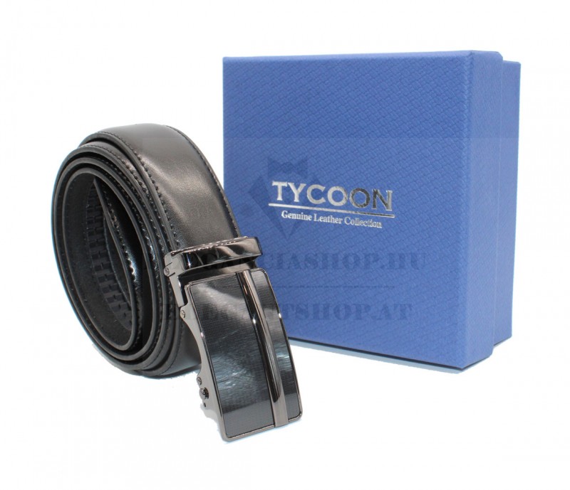 Tycoon férfi bőr öv - Fekete