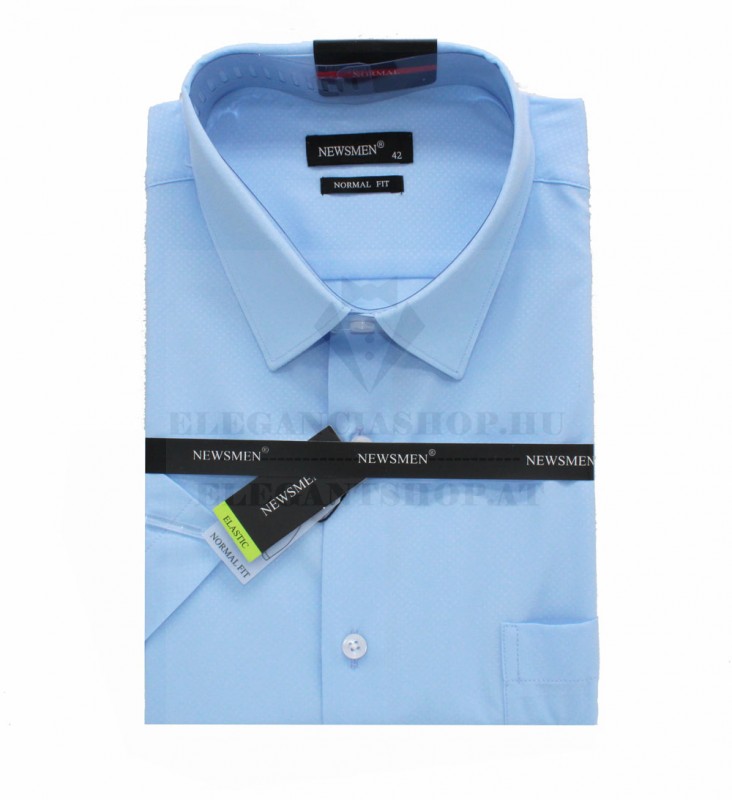 Newsmen elasztikus r.u normál fit ing - Égszínkék mintás