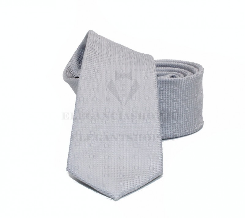 NM slim szövött nyakkendő - Ezüst