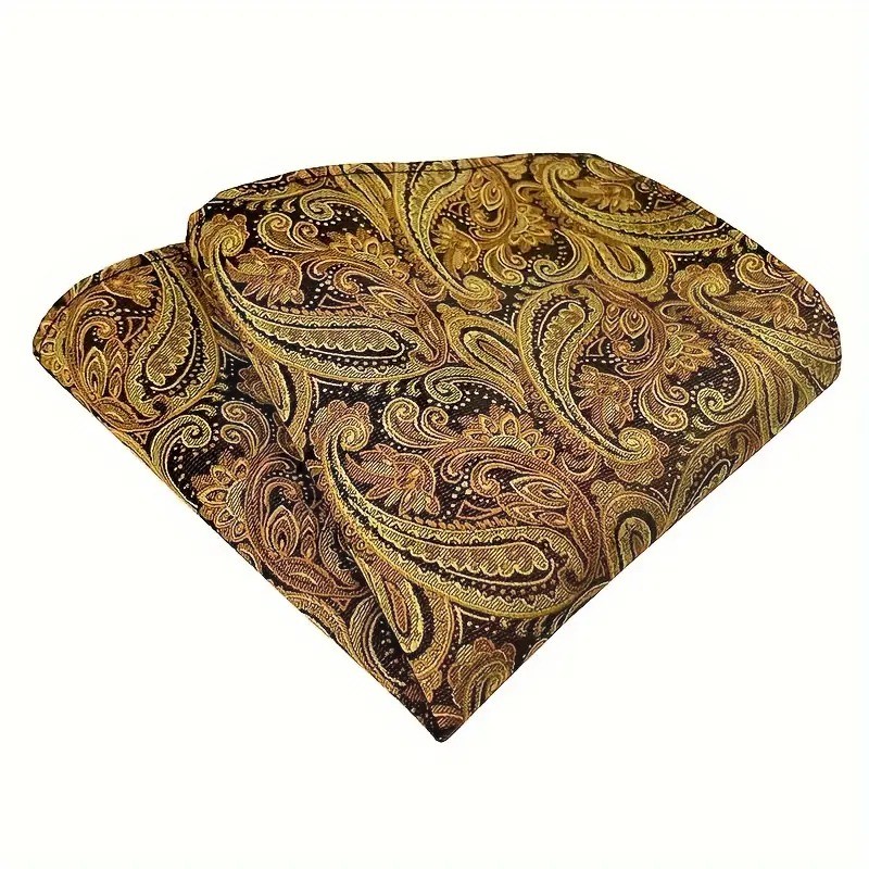 Exkluzív díszzsebkendő - Óarany pasley mintás