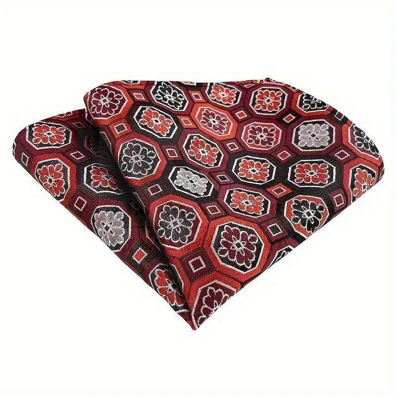 Exkluzív díszzsebkendő - Piros-bordó