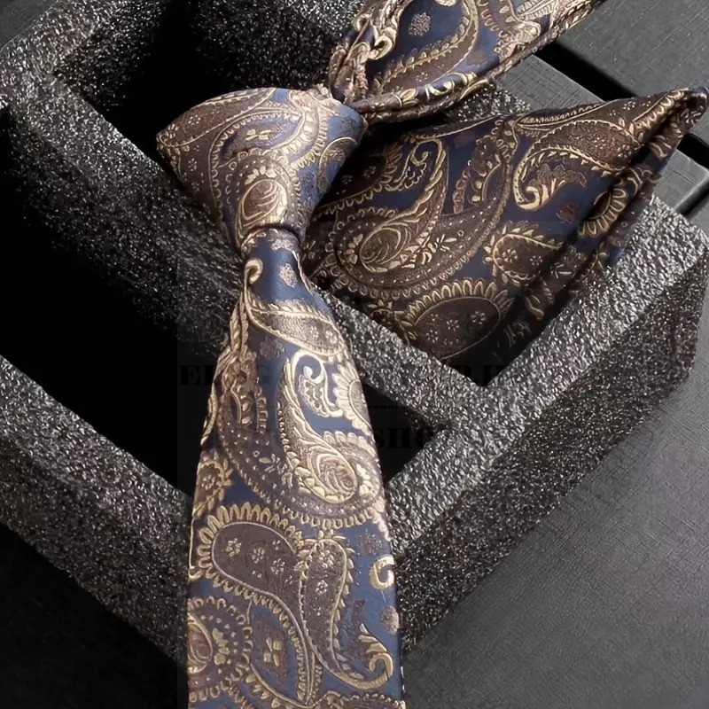 Exkluzív nyakkendő szett - Kék mintás