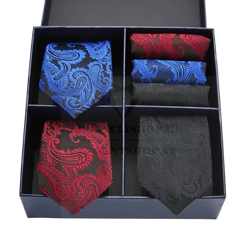 3 db paisley nyakkendőszett díszdobozban