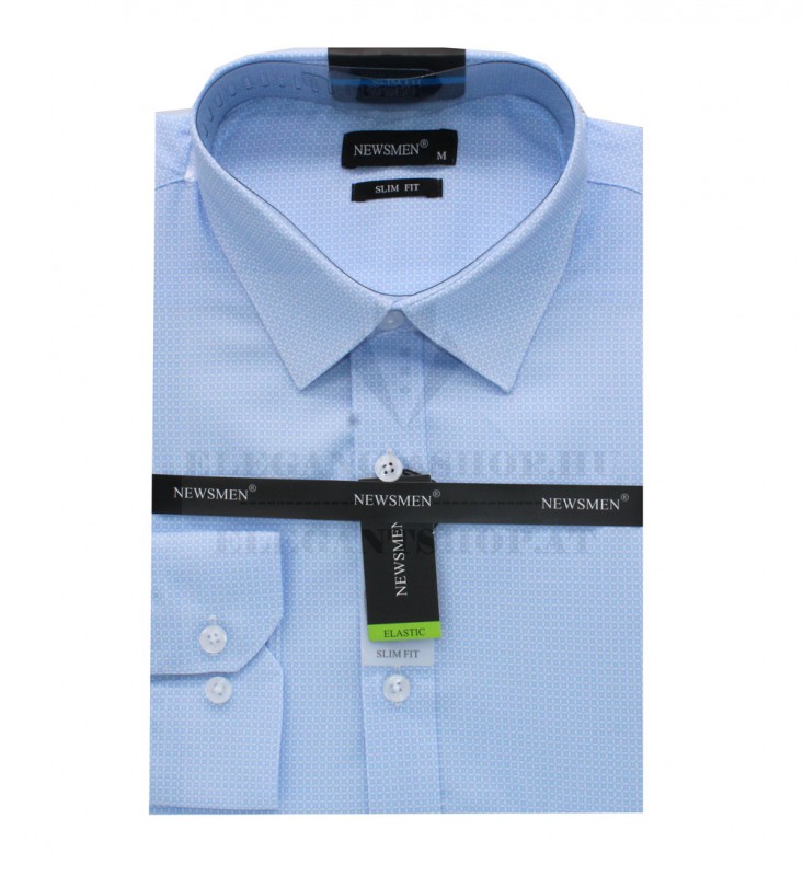 NM h.u slim fit elasztikus ing - Kék mintás