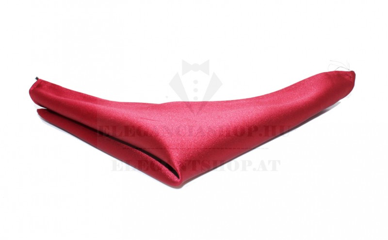 NM szatén díszzsebkendő - Piros