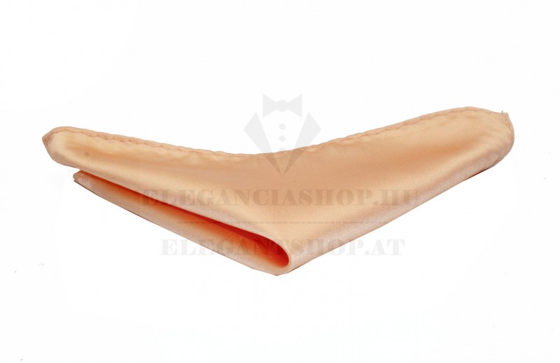 NM szatén díszzsebkendő - Halványbarack