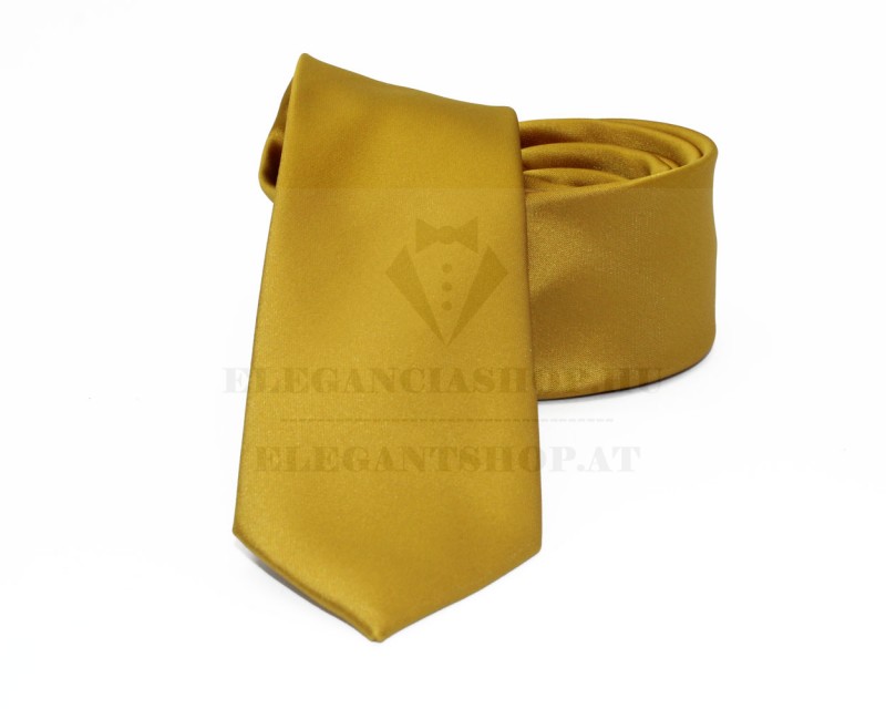 NM Slim szatén nyakkendő - Mustár