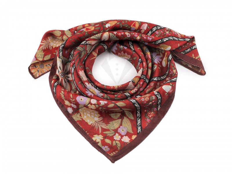 Kétoldalas szatén kendő - 65x65 cm