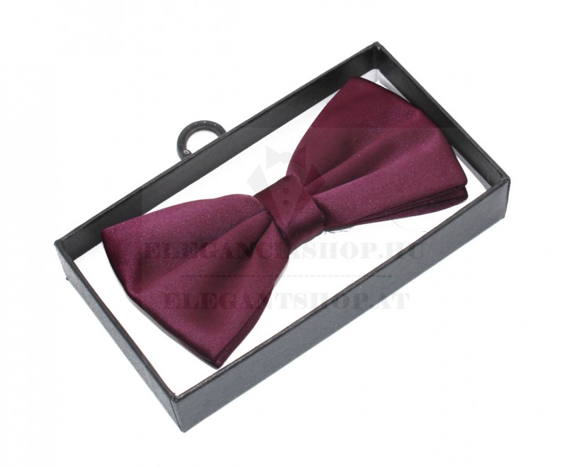 Díszdobozos szatén csokornyakkendő - Padlizsán