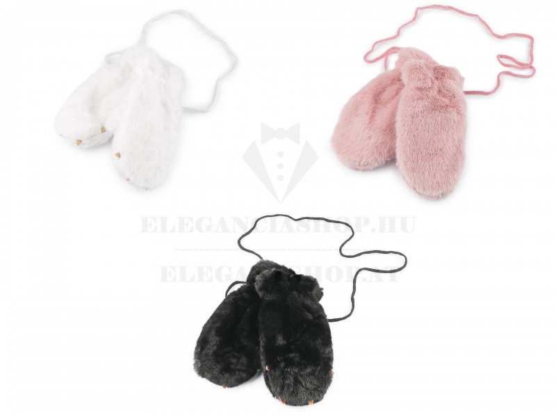 Gyerek szőrme kesztyű újjatlan manccsal